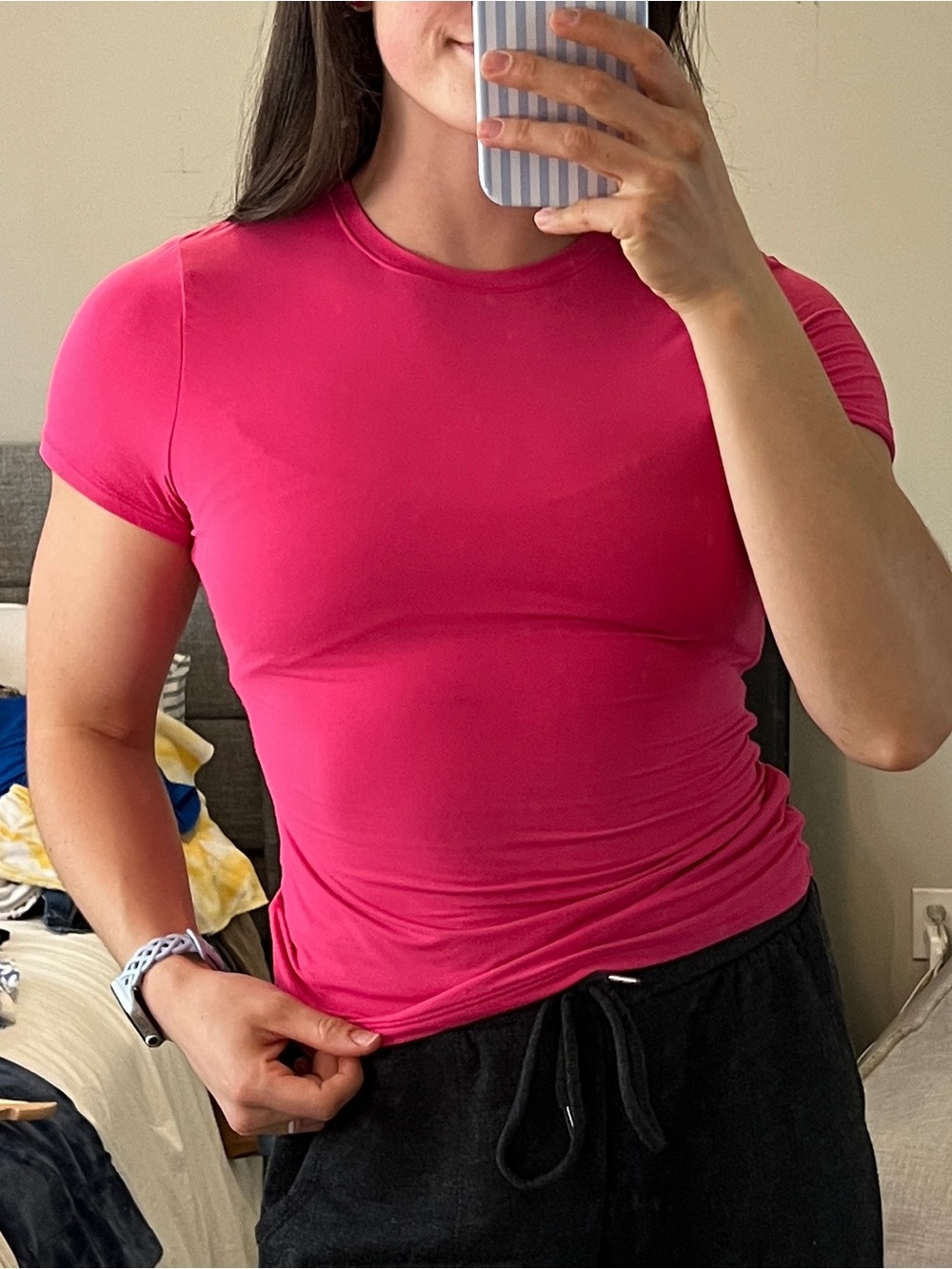 Hot Pink Athletic Tee